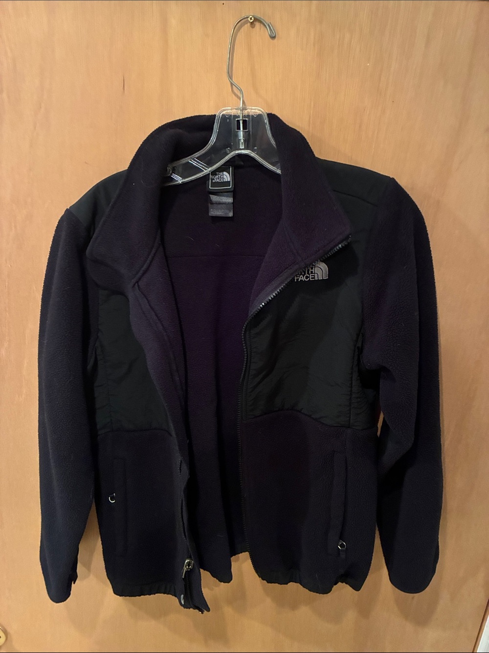 The North Face Black and Deep Purple Lightweight Fleece Jacket